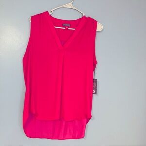 VINCE CAMUTO Pink V- Neck Blouse  Size PM NWT